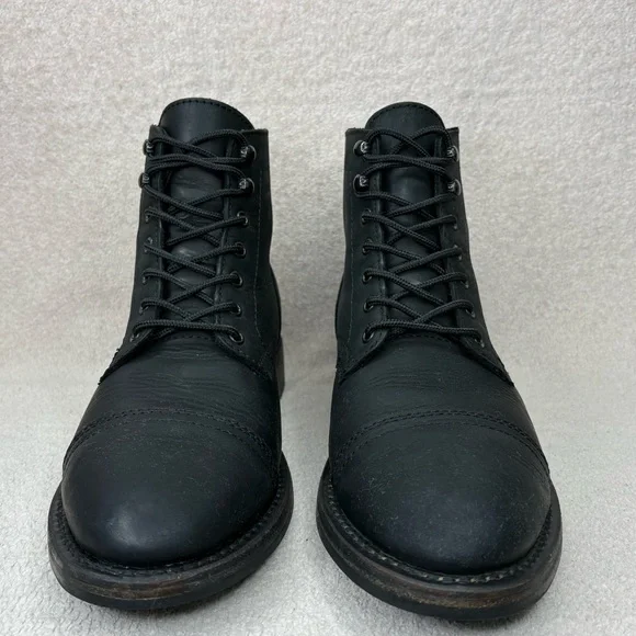 Thursday Boot Co Captain Lace Up Boots Women’s 7.5 38 Black Nubuck Leather Biker - Picture 9 of 13